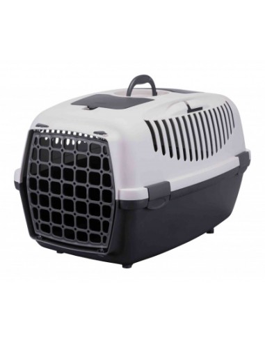 Transportín para gatos Capri de plástico con asa con sistema de circulación del aire