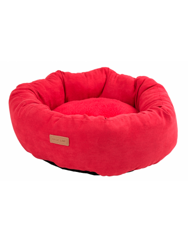 cama para perro redonda roja