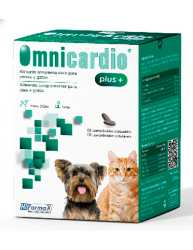 OMNICARDIO Plus suplemento alimenticio para las patologías cardiacas en perros y gatos
