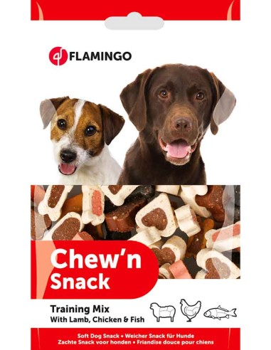 Snack para perros Chew'N Training Mix, Flamingo