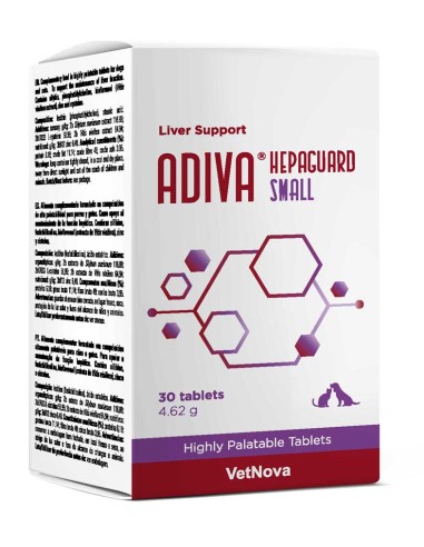 Adiva Hepaguard Small 30 comprimidos, VetNova