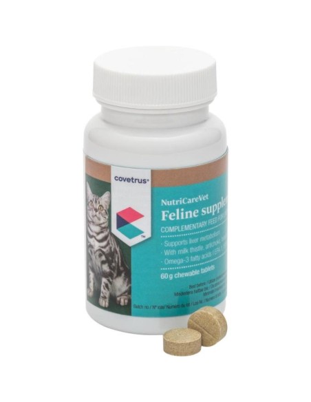 NutriCareVet Suplemento hepático para gatos 80 comprimidos, Covetrus