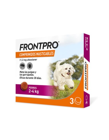 Frontpro 11,3 mg para perro de 2 a 4 kg de peso