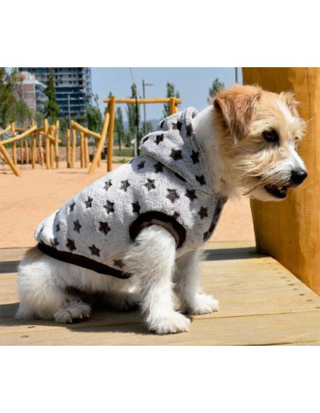 Sudadera con capucha para perro modelo Estrellas