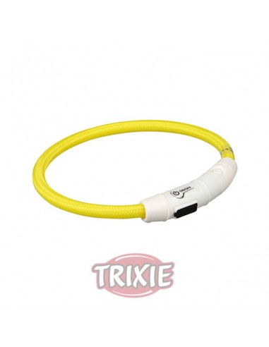 Collares para perros luminoso color amarillo con cargador USB
