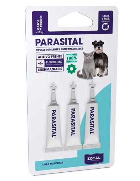Antiparasitarios para perros pipetas repelentes PARASITAL